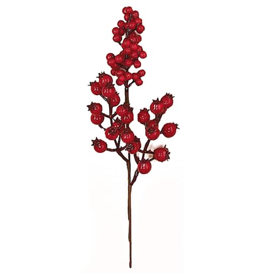 13" Christmas Waterproof Red Berry Picks, 3ct.